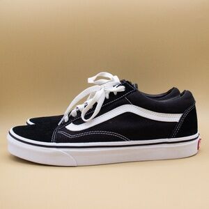 Vans Old Skool Black White Suede Skate Shoes Men's Size 8.5